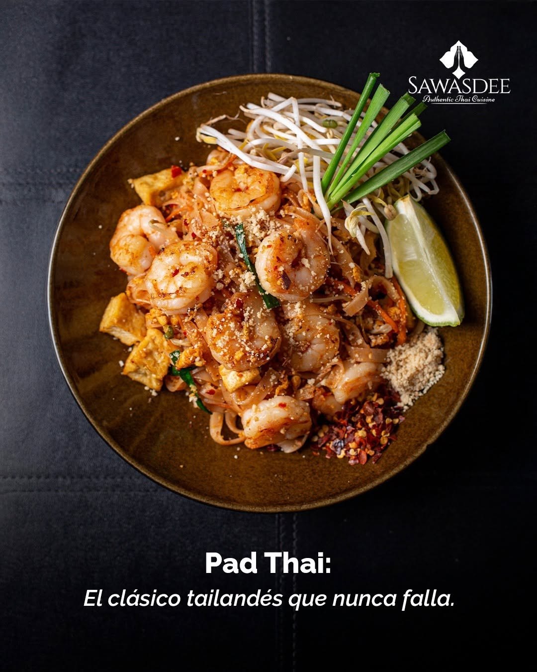 Pad Thai con camarones