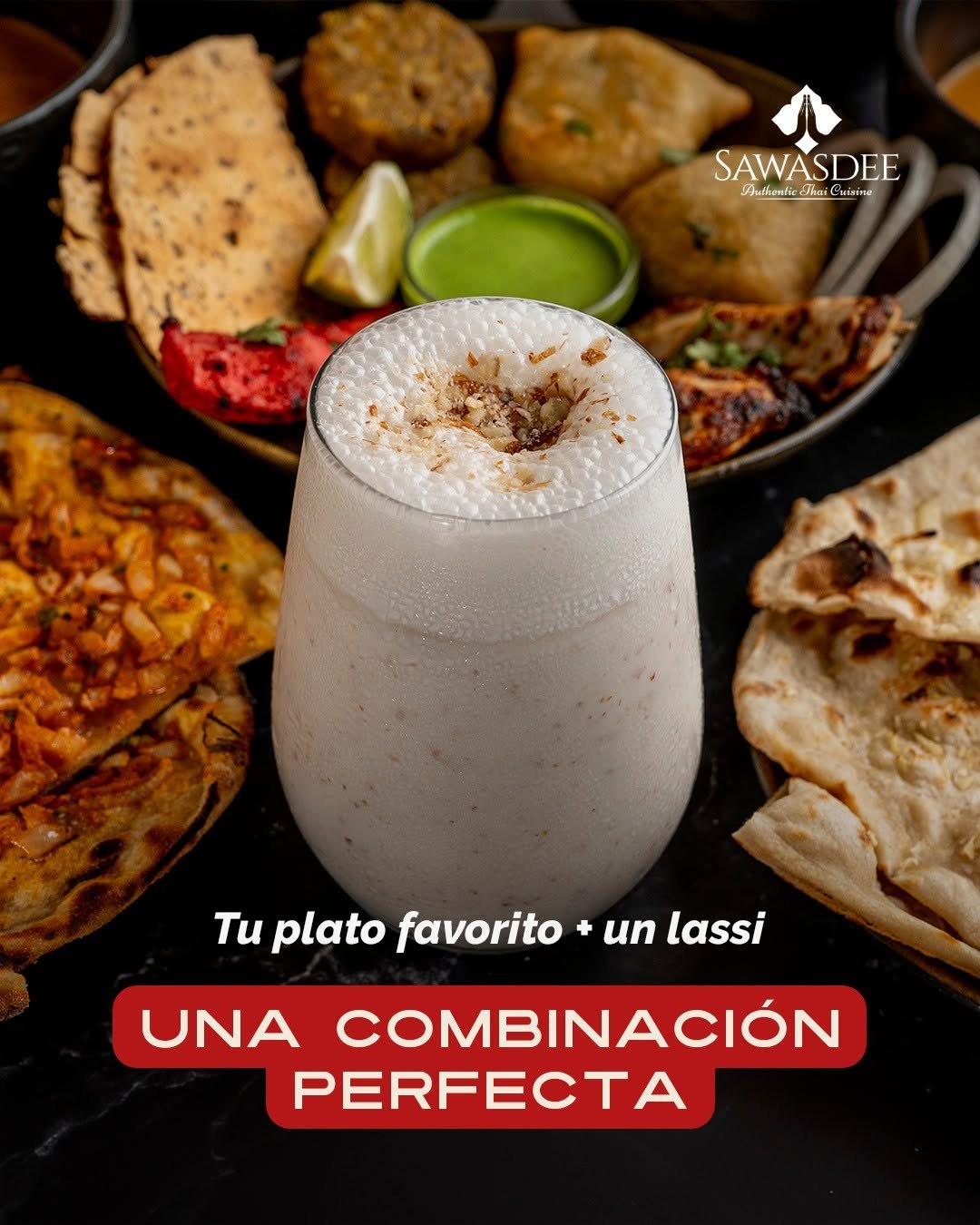 Lassi y mesa india para compartir